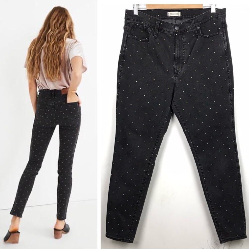 Madewell | 10” High Rise Metallic Dot Edition